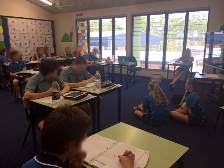 Students engage their peers in a creative exercise by having them listen to a modern horror story, that includes the features of suspense and the unnatural, and draw the imagery that comes to their mind as they listen.